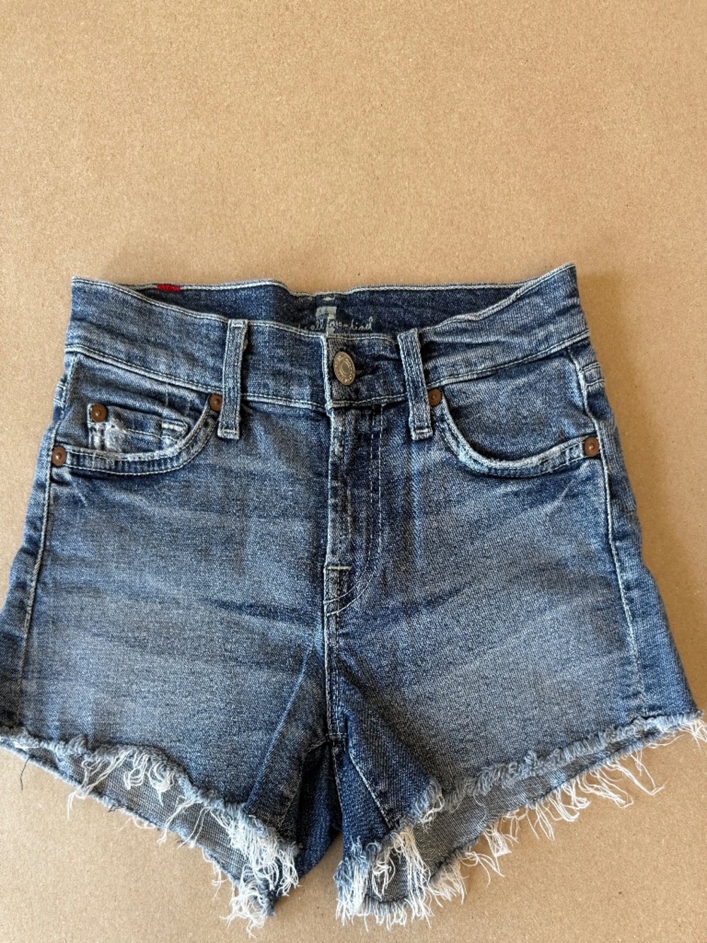 Y2K 7 For All Mankind Cutoff Denim Shorts Size 24